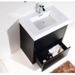 Bliss 30" Black Free Standing Modern Bathroom Vanity