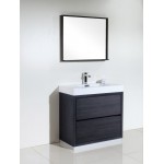 Bliss 36" Gray Oak Free Standing Modern Bathroom Vanity