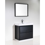 Bliss 36" Black Free Standing Modern Bathroom Vanity