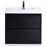 Bliss 40" Black Free Standing Modern Bathroom Vanity