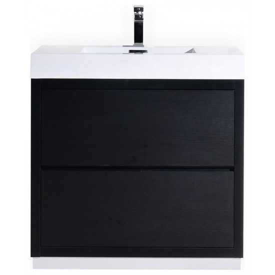 Bliss 40" Black Free Standing Modern Bathroom Vanity