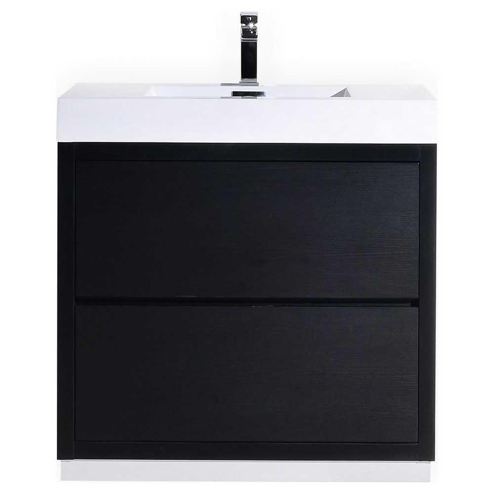 Bliss 40" Black Free Standing Modern Bathroom Vanity