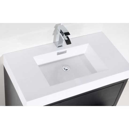 Bliss 40" Black Free Standing Modern Bathroom Vanity