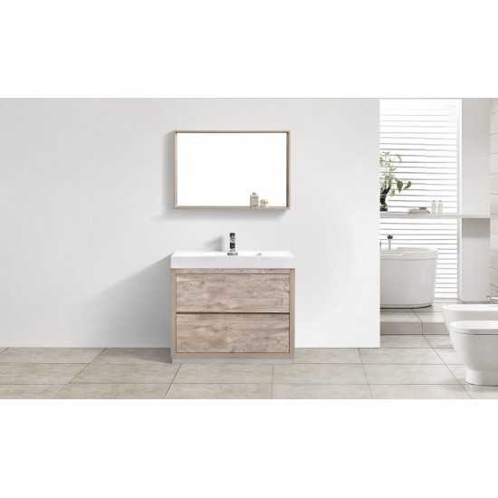 Bliss 40" Nature Wood Free Standing Modern Bathroom Vanity