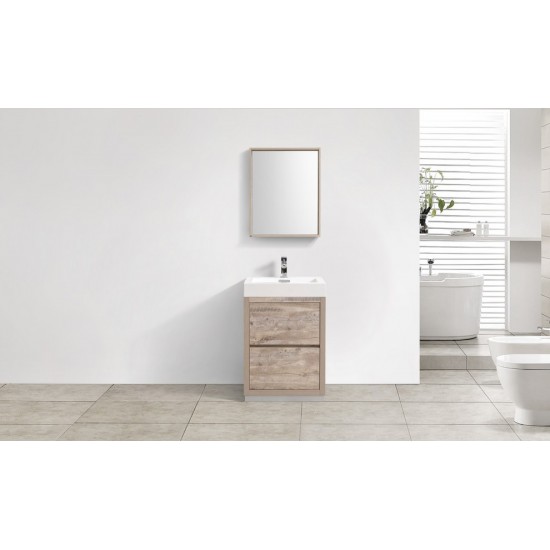 Bliss 24" Nature Wood Free Standing Modern Bathroom Vanity