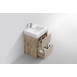 Bliss 24" Nature Wood Free Standing Modern Bathroom Vanity