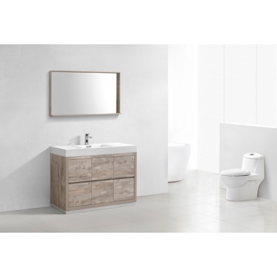 Bliss 48" Nature Wood Free Standing Modern Bathroom Vanity