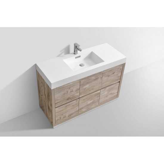 Bliss 48" Nature Wood Free Standing Modern Bathroom Vanity