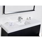 Bliss 60" Single Sink Black Free Standing Modern Bathroom Vanity