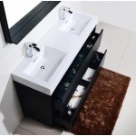 Bliss 60" Double Sink Black Free Standing Modern Bathroom Vanity