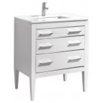 Eiffel 30'' High Gloss White Vanity With Quartz Counter Top