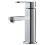 Aqua Roundo Single Hole Mount Bathroom Vanity Faucet, Chrome