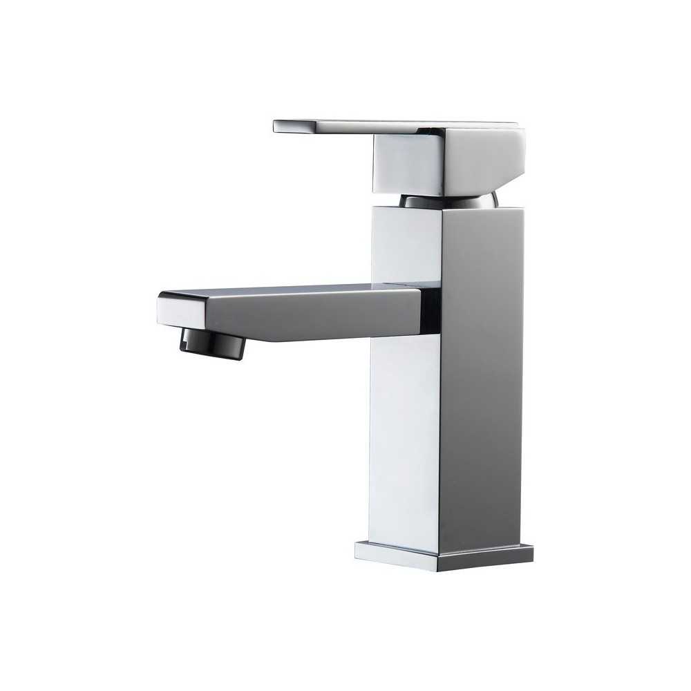Aqua Piazza Single Lever Bathroom Vanity Faucet, Chrome