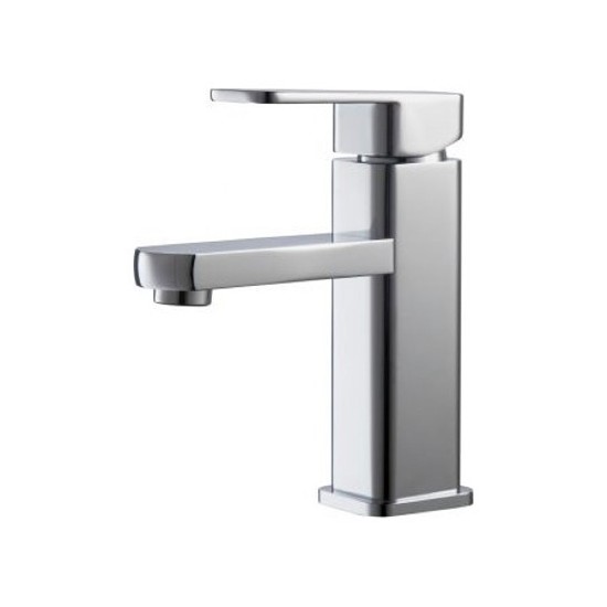 Aqua Soho Single Hole Mount Bathroom Vanity Faucet, Chrome