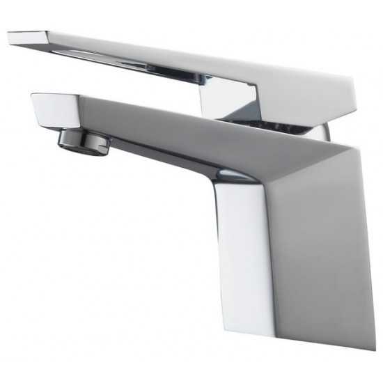 Aqua Siza Single Lever Modern Bathroom Vanity Faucet, Chrome