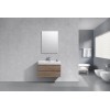 Bliss 36" Butternut Wall Mount Modern Bathroom Vanity