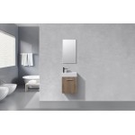 Bliss 18" Butternut Wall Mount Modern Bathroom Vanity