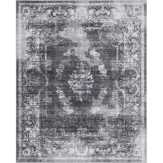 Rug Unique Loom Aarhus Charcoal Rectangular 8' 0 x 10' 0