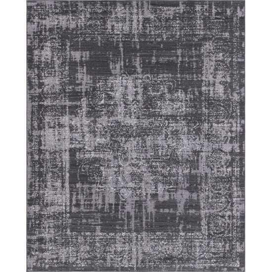 Rug Unique Loom Aarhus Dark Gray Rectangular 8' 0 x 10' 0