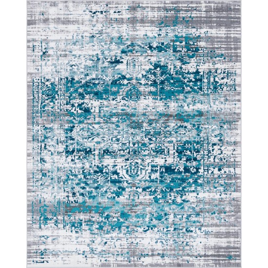 Rug Unique Loom Aarhus Blue Rectangular 8' 0 x 10' 0