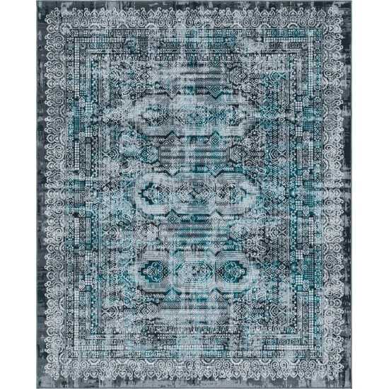 Rug Unique Loom Aarhus Gray Rectangular 8' 0 x 10' 0