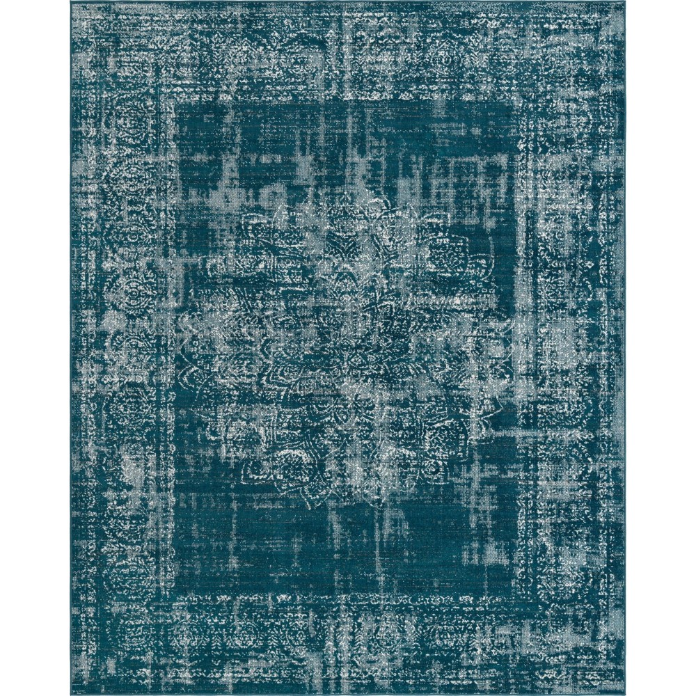 Rug Unique Loom Aarhus Teal Rectangular 8' 0 x 10' 0 Rug Unique Loom Aarhus Teal Rectangular 8' 0 x 10' 0