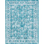 Rug Unique Loom Aarhus Teal Rectangular 10' 0 x 13' 0
