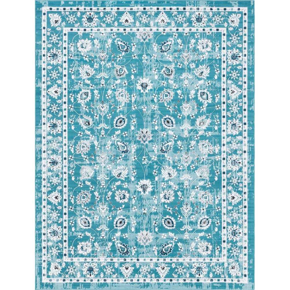 Rug Unique Loom Aarhus Teal Rectangular 10' 0 x 13' 0 Rug Unique Loom Aarhus Teal Rectangular 10' 0 x 13' 0