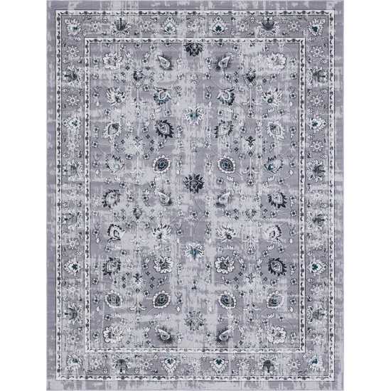 Rug Unique Loom Aarhus Gray Rectangular 10' 0 x 13' 0