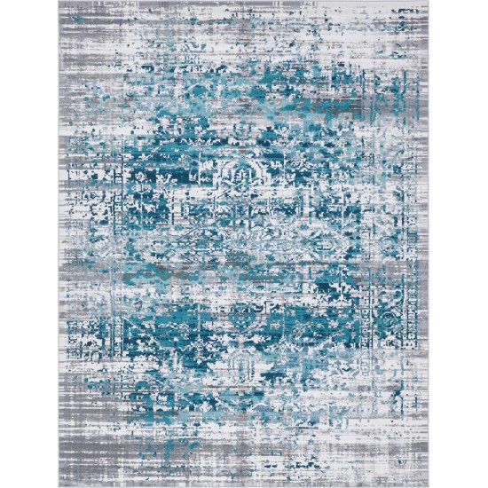 Rug Unique Loom Aarhus Blue Rectangular 10' 0 x 13' 0