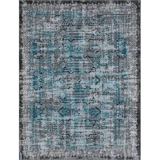 Rug Unique Loom Aarhus Gray Rectangular 10' 0 x 13' 0