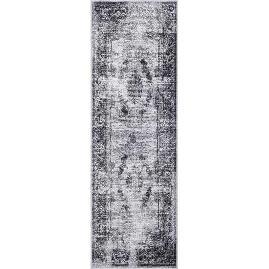 Rug Unique Loom Aarhus Gray Runner 2' 0 x 6' 0