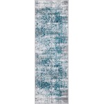 Rug Unique Loom Aarhus Blue Runner 2' 0 x 6' 0