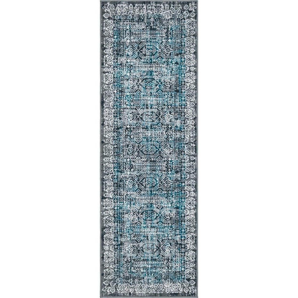Rug Unique Loom Aarhus Gray Runner 2' 0 x 6' 0 Rug Unique Loom Aarhus Gray Runner 2' 0 x 6' 0
