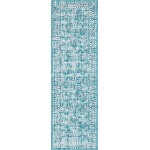 Rug Unique Loom Aarhus Teal Runner 3' 0 x 10' 0