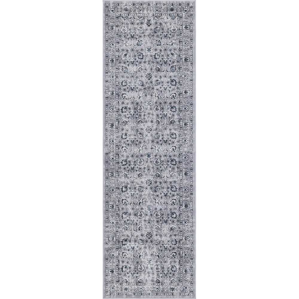 Rug Unique Loom Aarhus Gray Runner 3' 0 x 10' 0 Rug Unique Loom Aarhus Gray Runner 3' 0 x 10' 0