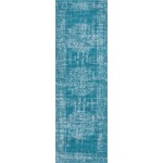 Rug Unique Loom Aarhus Teal Runner 3' 0 x 10' 0