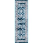 Rug Unique Loom Aarhus Blue Runner 3' 0 x 10' 0