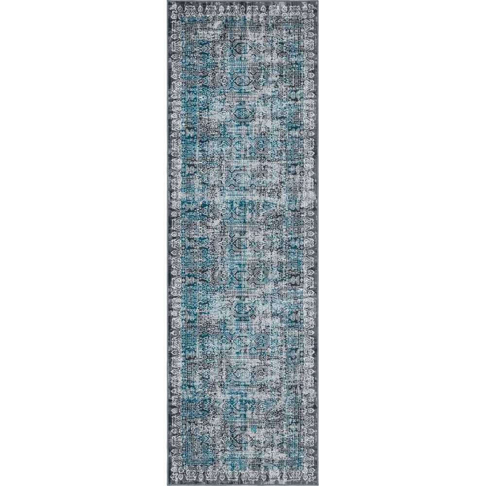 Rug Unique Loom Aarhus Gray Runner 3' 0 x 10' 0