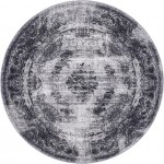 Rug Unique Loom Aarhus Gray Round 5' 0 x 5' 0
