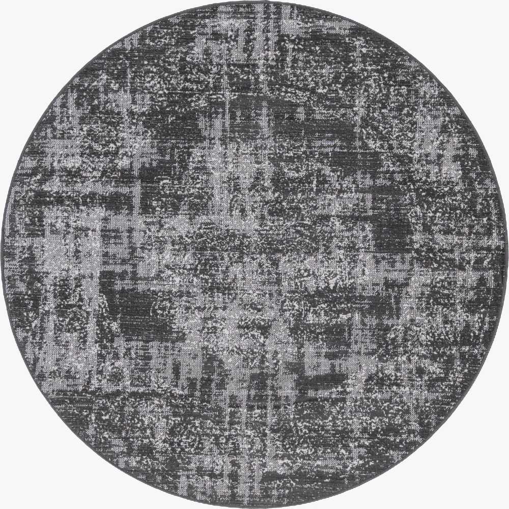 Rug Unique Loom Aarhus Dark Gray Round 5' 0 x 5' 0 Rug Unique Loom Aarhus Dark Gray Round 5' 0 x 5' 0