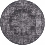 Rug Unique Loom Aarhus Dark Gray Round 8' 0 x 8' 0