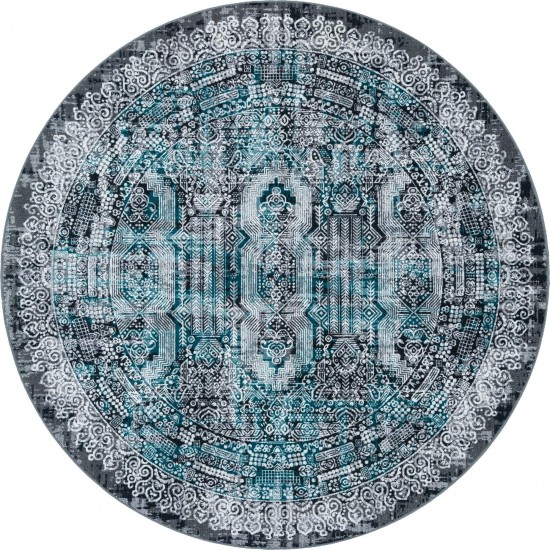 Rug Unique Loom Aarhus Gray Round 8' 0 x 8' 0