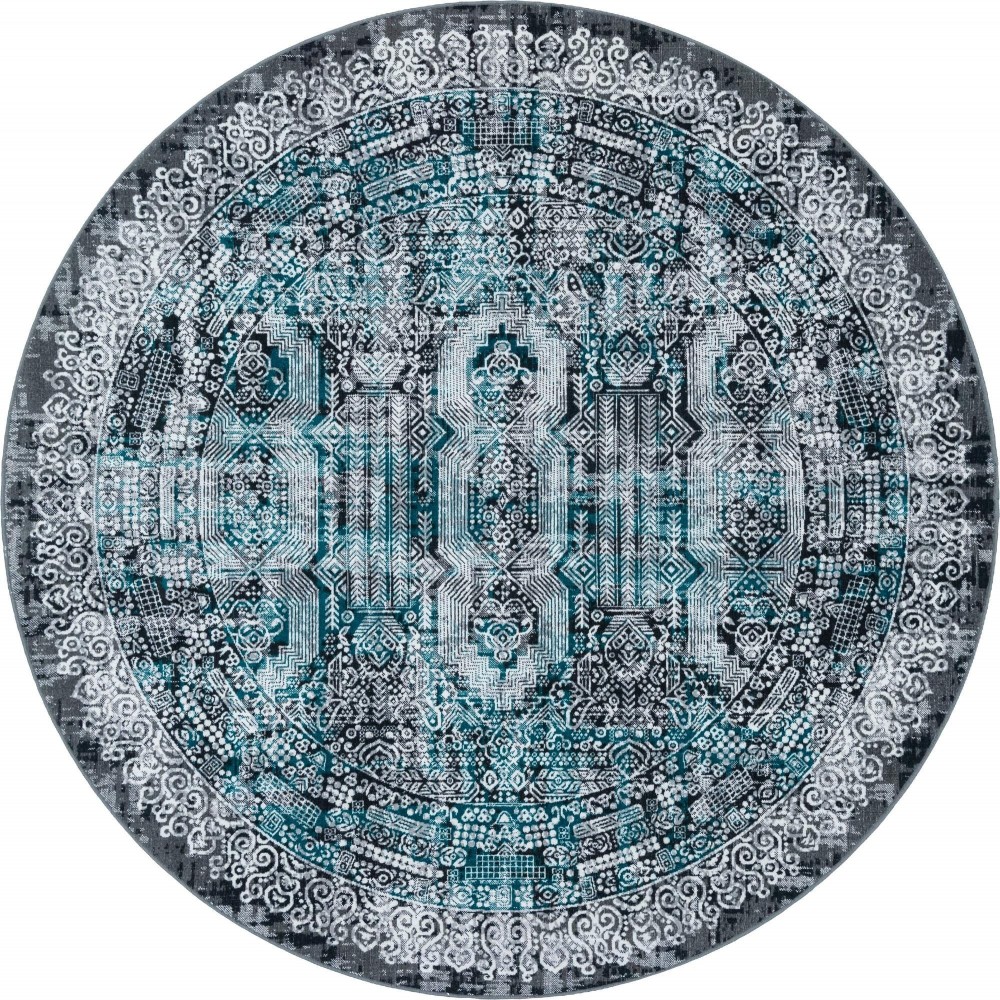 Rug Unique Loom Aarhus Gray Round 8' 0 x 8' 0 Rug Unique Loom Aarhus Gray Round 8' 0 x 8' 0