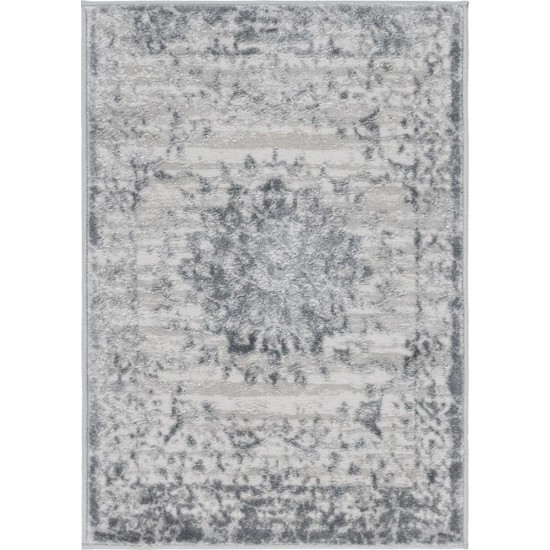 Rug Unique Loom Aberdeen Gray Rectangular 2' 2 x 3' 0