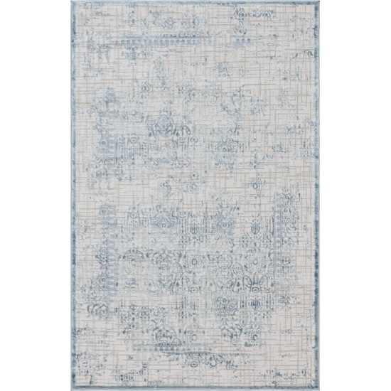 Rug Unique Loom Aberdeen Blue Rectangular 5' 0 x 8' 0