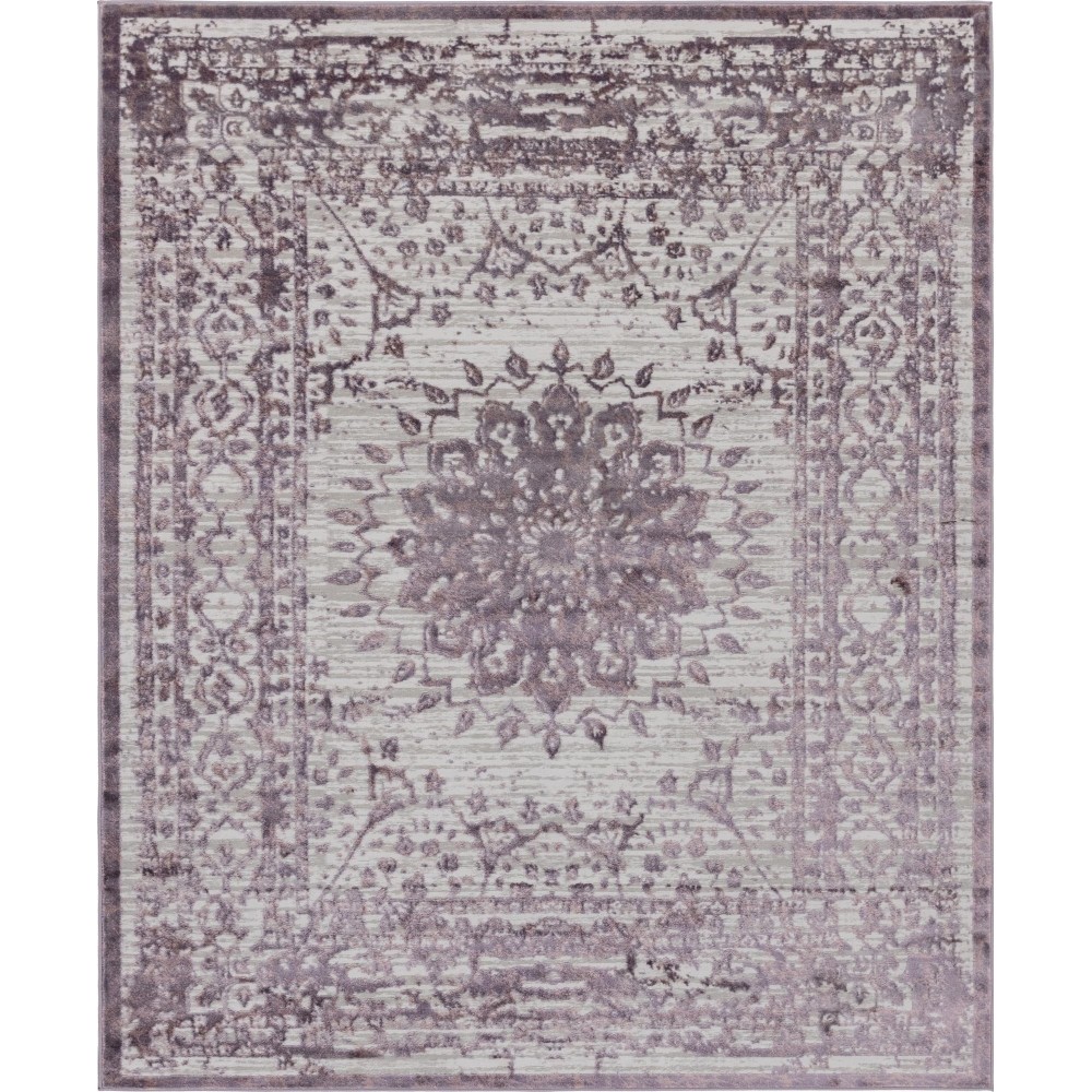 Rug Unique Loom Aberdeen Violet Rectangular 8' 0 x 10' 0