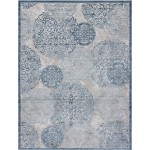 Rug Unique Loom Aberdeen Blue Rectangular 9' 0 x 12' 0