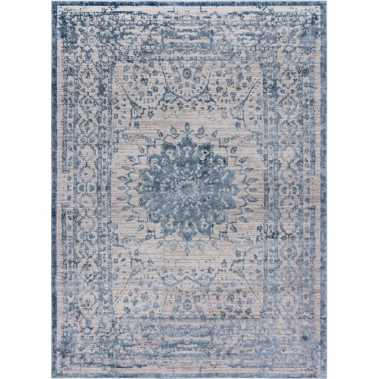 Rug Unique Loom Aberdeen Blue Rectangular 10' 4 x 14' 0