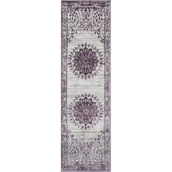 Rug Unique Loom Aberdeen Violet Runner 2' 0 x 7' 0